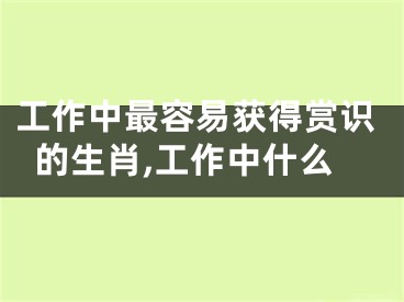 工作中最容易获得赏识的生肖,工作中什么
