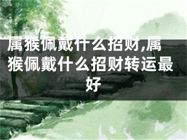 属猴佩戴什么招财,属猴佩戴什么招财转运最好