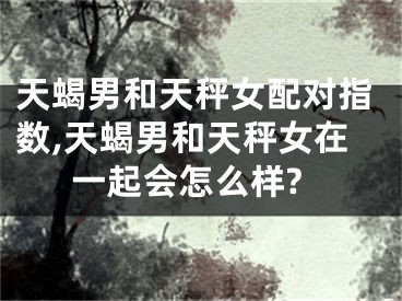 天蝎男和天秤女配对指数,天蝎男和天秤女在一起会怎么样?