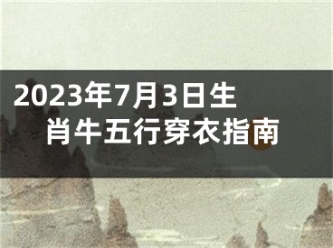 2023年7月3日生肖牛五行穿衣指南