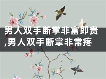 男人双手断掌非富即贵,男人双手断掌非常疼