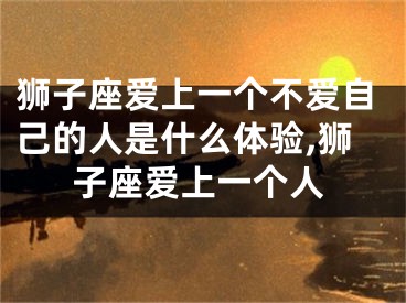 狮子座爱上一个不爱自己的人是什么体验,狮子座爱上一个人