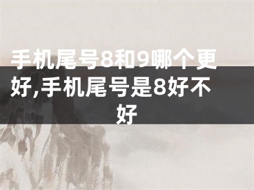 手机尾号8和9哪个更好,手机尾号是8好不好