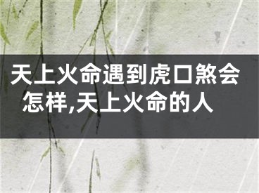 天上火命遇到虎口煞会怎样,天上火命的人