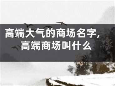 高端大气的商场名字,高端商场叫什么