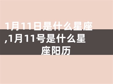 1月11日是什么星座,1月11号是什么星座阳历