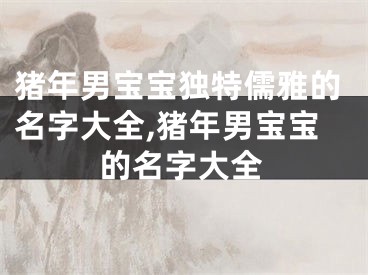猪年男宝宝独特儒雅的名字大全,猪年男宝宝的名字大全