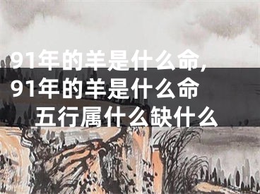 91年的羊是什么命,91年的羊是什么命 五行属什么缺什么