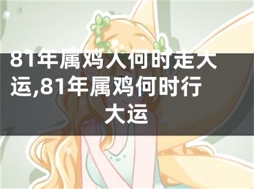 81年属鸡人何时走大运,81年属鸡何时行大运