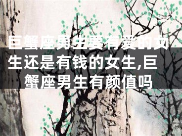 巨蟹座男生要有爱的女生还是有钱的女生,巨蟹座男生有颜值吗