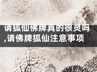 请狐仙佛牌真的很灵吗,请佛牌狐仙注意事项