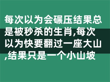 每次以为会碾压结果总是被秒杀的生肖,每次以为快要翻过一座大山,结果只是一个小山坡