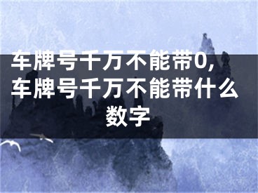 车牌号千万不能带0,车牌号千万不能带什么数字