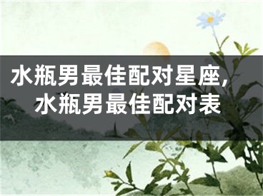 水瓶男最佳配对星座,水瓶男最佳配对表