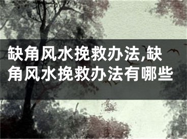 缺角风水挽救办法,缺角风水挽救办法有哪些
