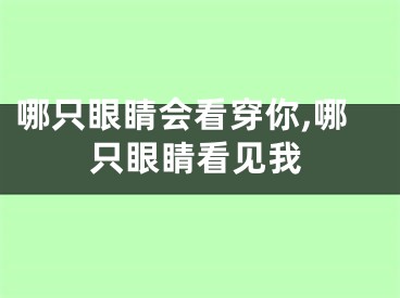 哪只眼睛会看穿你,哪只眼睛看见我