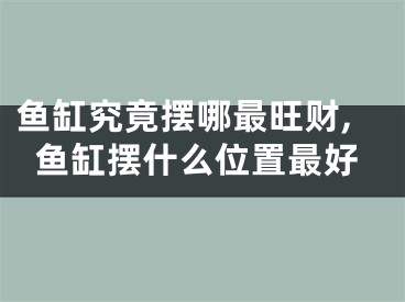 鱼缸究竟摆哪最旺财,鱼缸摆什么位置最好