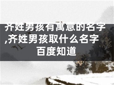 齐姓男孩有寓意的名字,齐姓男孩取什么名字百度知道