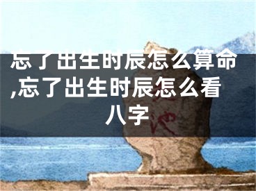 忘了出生时辰怎么算命,忘了出生时辰怎么看八字