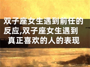 双子座女生遇到前任的反应,双子座女生遇到真正喜欢的人的表现