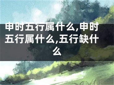 申时五行属什么,申时五行属什么,五行缺什么
