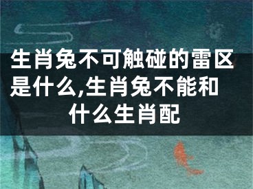 生肖兔不可触碰的雷区是什么,生肖兔不能和什么生肖配