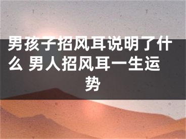 男孩子招风耳说明了什么 男人招风耳一生运势