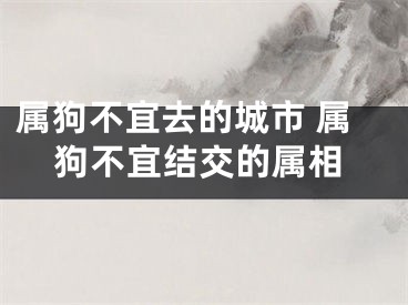 属狗不宜去的城市 属狗不宜结交的属相