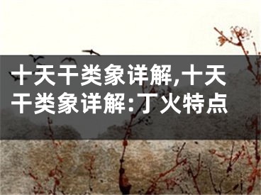 十天干类象详解,十天干类象详解:丁火特点