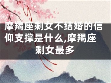 摩羯座剩女不结婚的信仰支撑是什么,摩羯座剩女最多