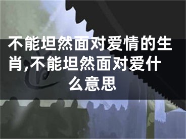 不能坦然面对爱情的生肖,不能坦然面对爱什么意思