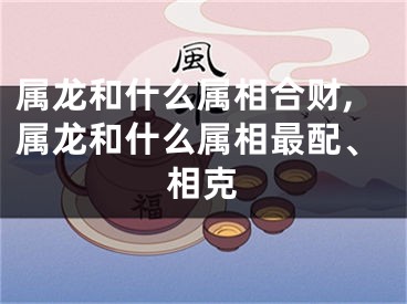 属龙和什么属相合财,属龙和什么属相最配、相克