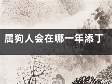 属狗人会在哪一年添丁
