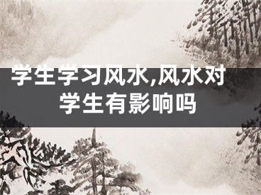 学生学习风水,风水对学生有影响吗