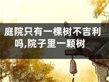 庭院只有一棵树不吉利吗,院子里一颗树