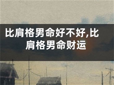 比肩格男命好不好,比肩格男命财运