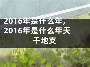 2016年是什么年,2016年是什么年天干地支