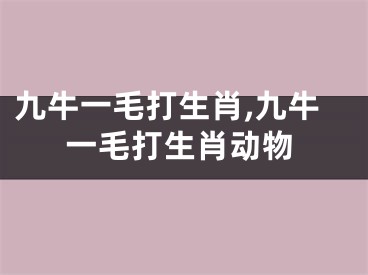 九牛一毛打生肖,九牛一毛打生肖动物