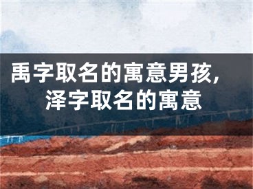 禹字取名的寓意男孩,泽字取名的寓意