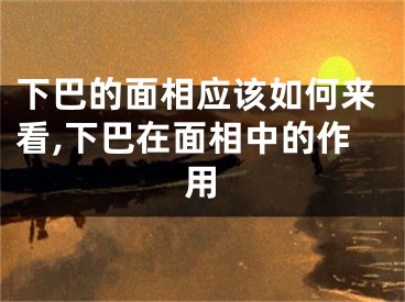 下巴的面相应该如何来看,下巴在面相中的作用