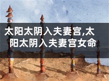 太阳太阴入夫妻宫,太阳太阴入夫妻宫女命