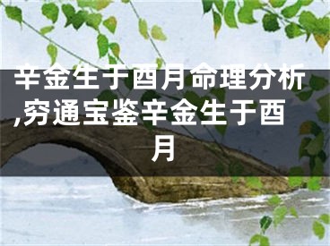 辛金生于酉月命理分析,穷通宝鉴辛金生于酉月