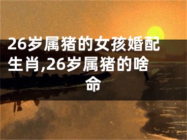 26岁属猪的女孩婚配生肖,26岁属猪的啥命