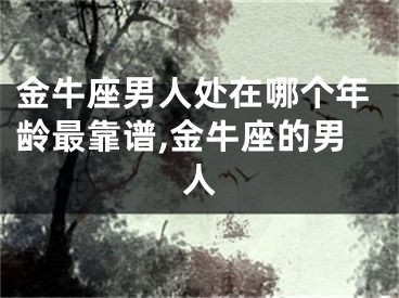 金牛座男人处在哪个年龄最靠谱,金牛座的男人