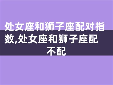 处女座和狮子座配对指数,处女座和狮子座配不配