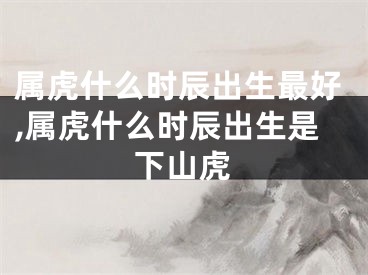 属虎什么时辰出生最好,属虎什么时辰出生是下山虎