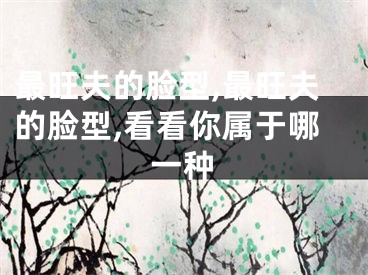 最旺夫的脸型,最旺夫的脸型,看看你属于哪一种