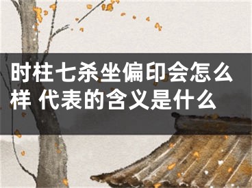 时柱七杀坐偏印会怎么样 代表的含义是什么