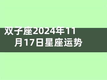 双子座2024年11月17日星座运势