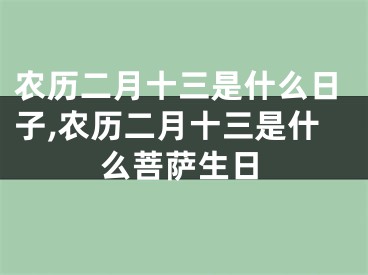 农历二月十三是什么日子,农历二月十三是什么菩萨生日